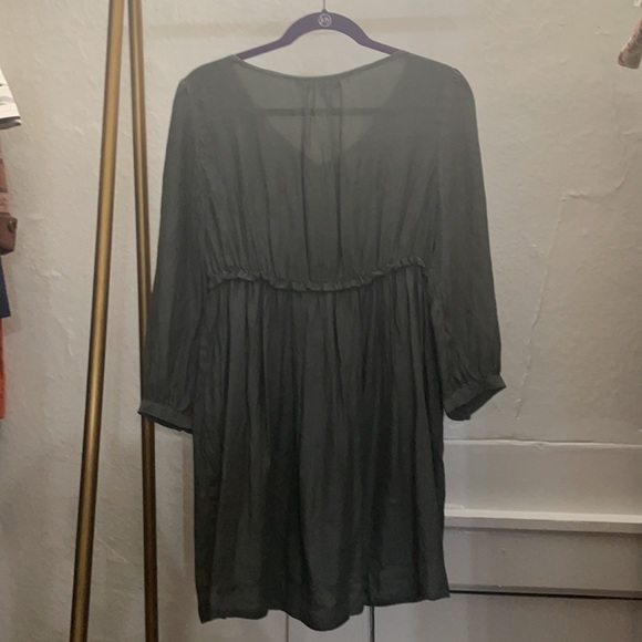 Zara Gray Ruffle Dress - Picture 2 of 7